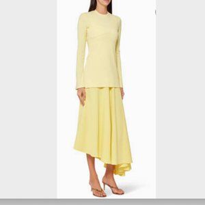 MAGGIE MARILYN + NET SUSTAIN I'm All In ribbed-knit and satin-crepe dress